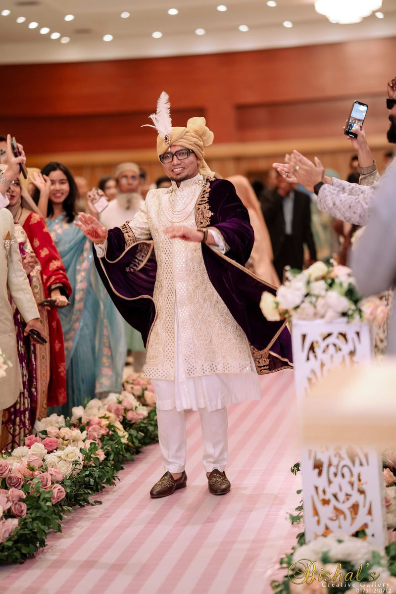 Siddharth Malhotra Inspired Designer Handcrafted Wedding Sherwani