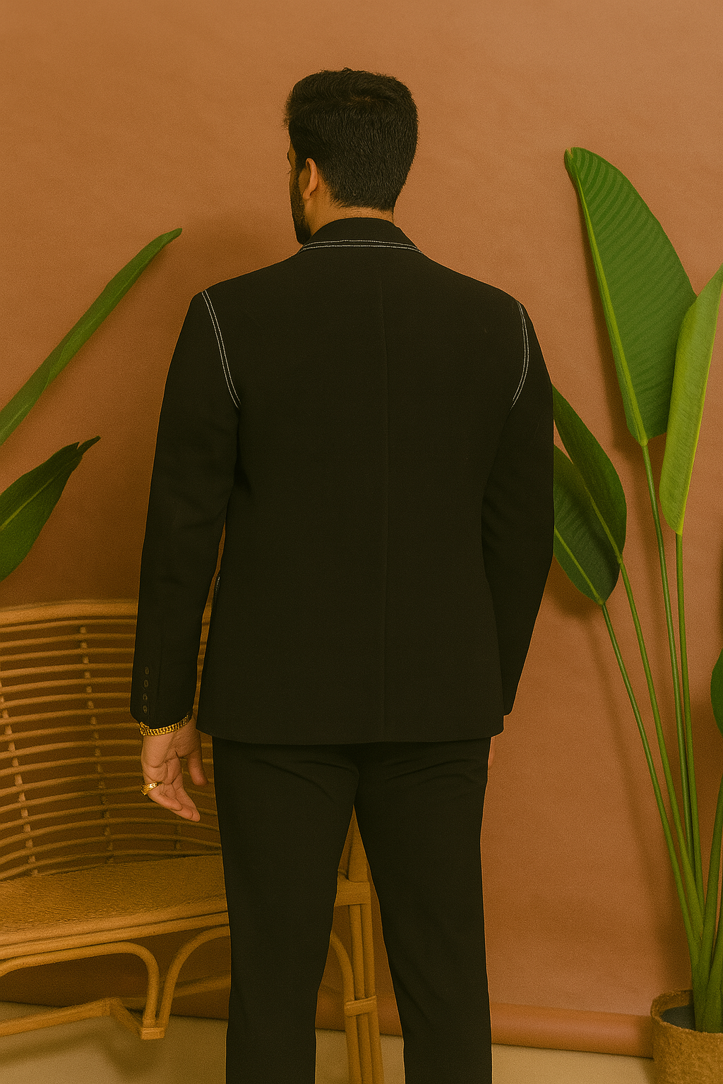 Formal black tuxedo suit in premium Japanese fabric – KPH Outfits