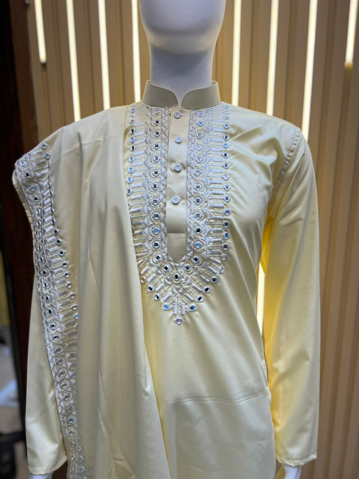 Men's Exclusive Haldi Inspired Designer Kurta Set