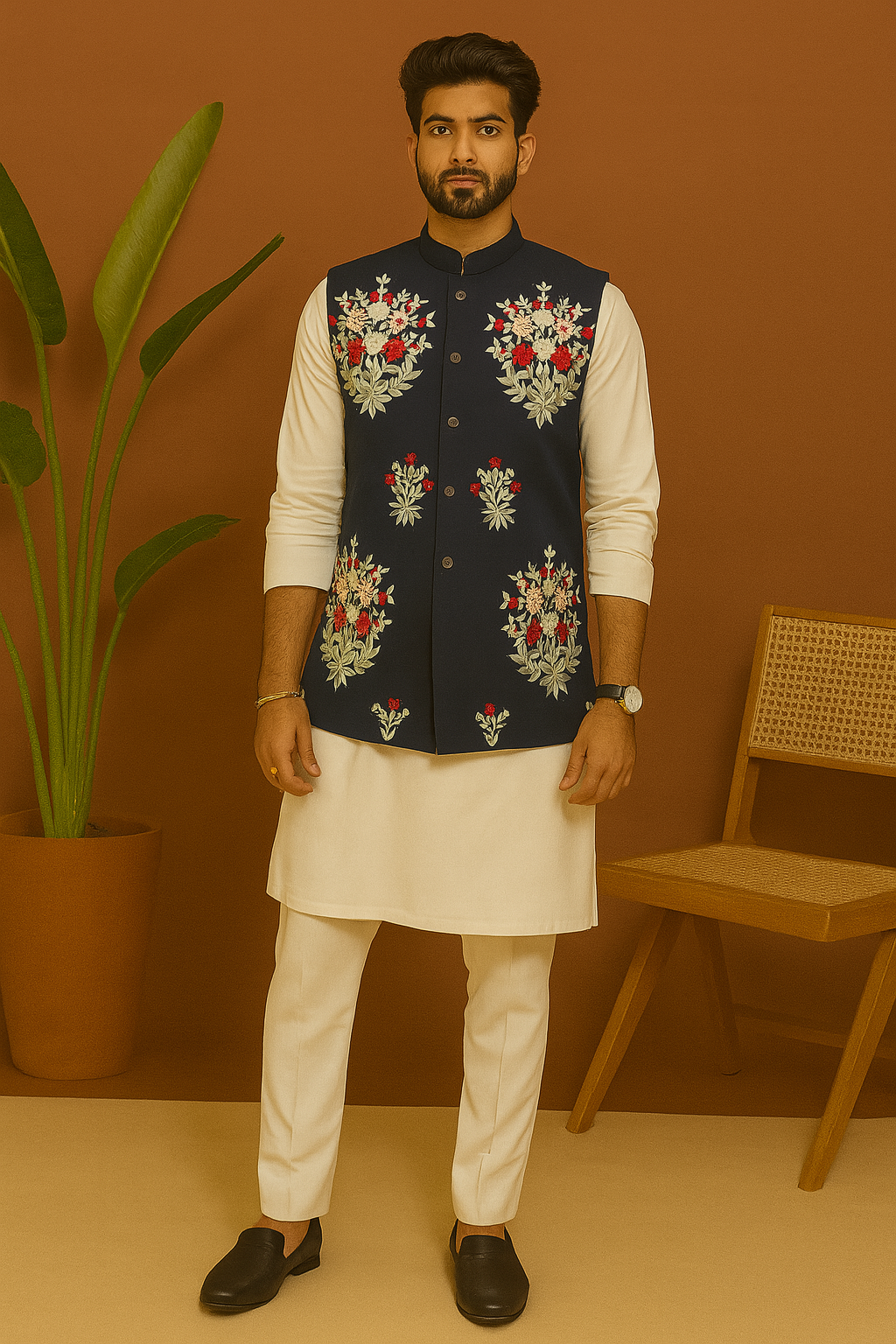 Sangeet Night Special Designer Waistcoat Set
