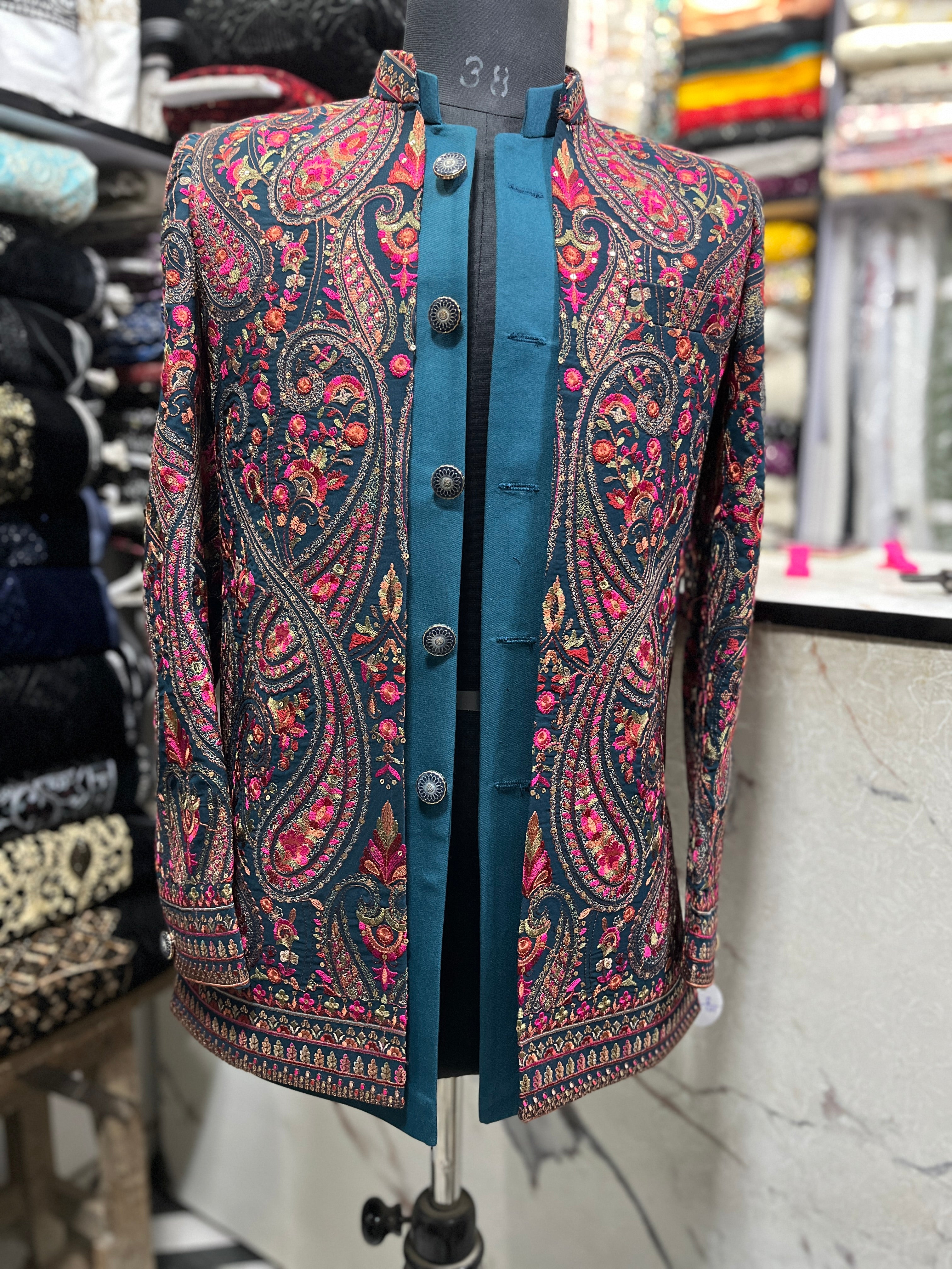 Men's Turkish Kalamkari Embroidery Jodhpuri Set