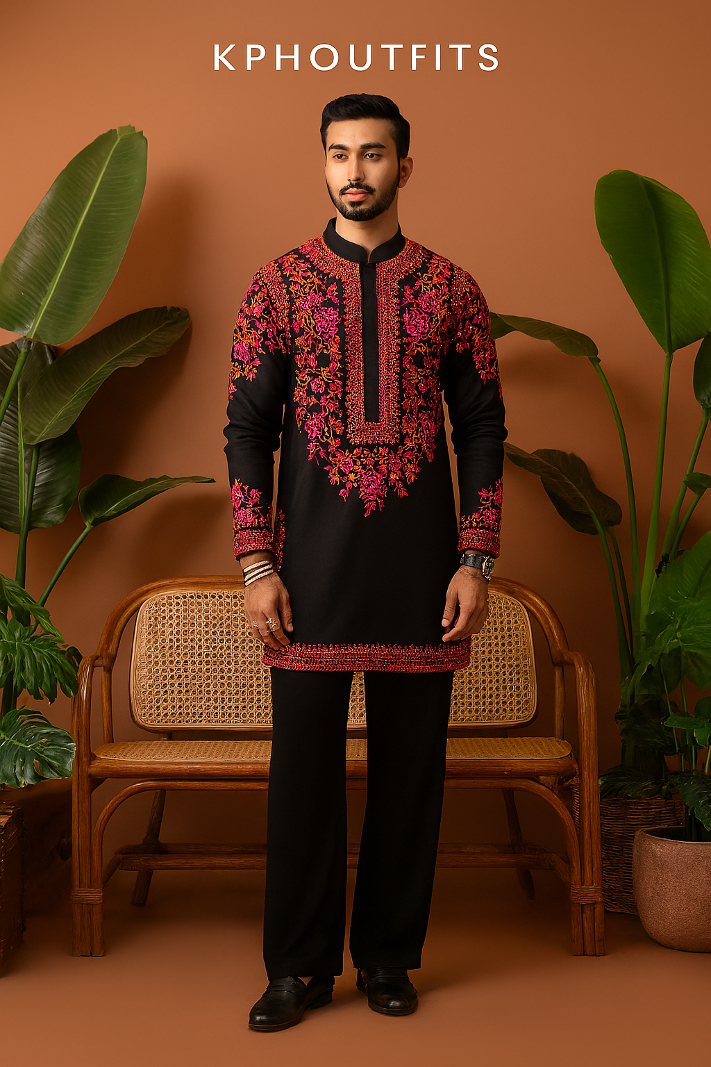Men's Exclusive Floral Embellished Designer Kurta set