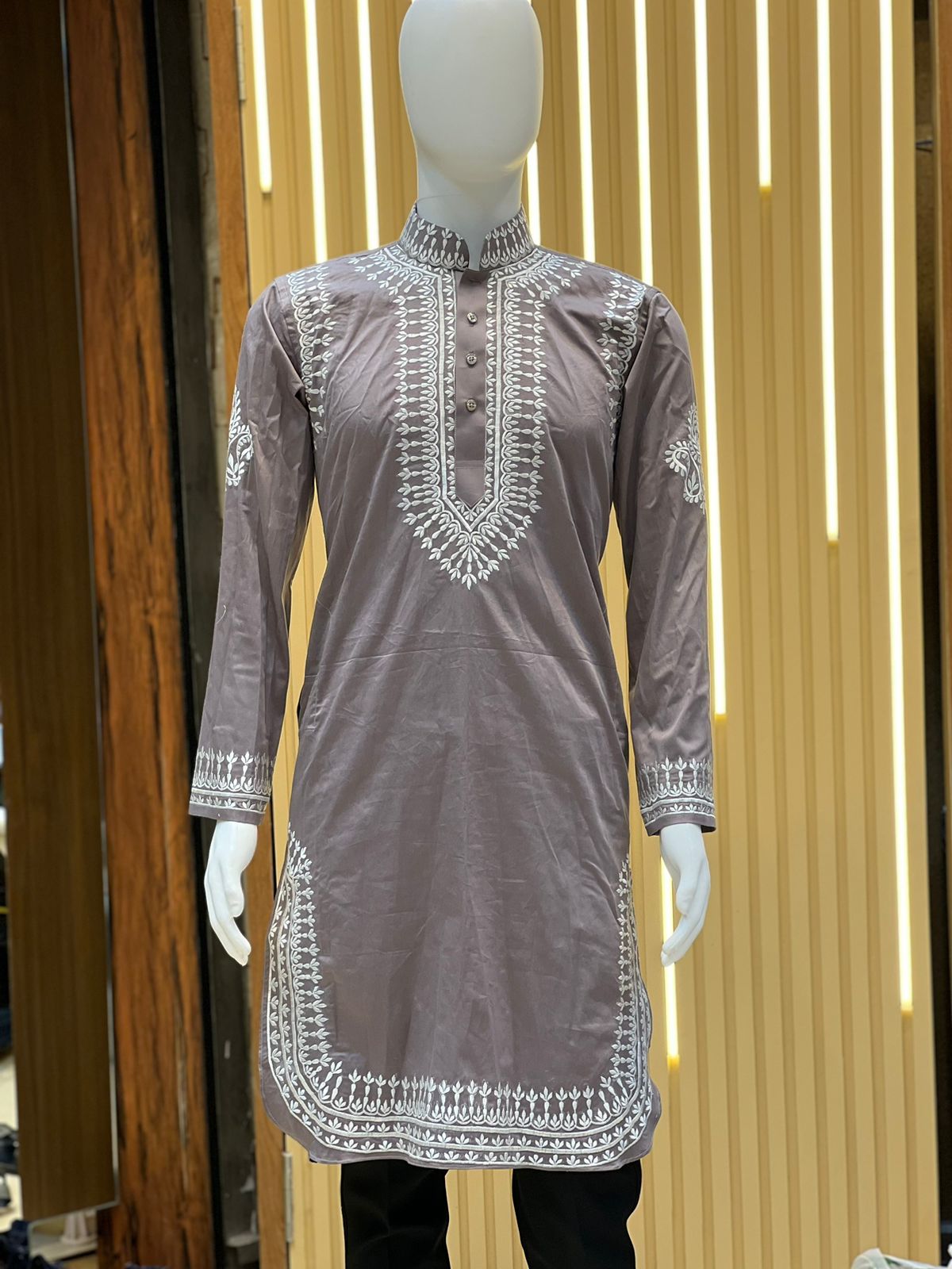 Men's Exclusive Most Demanding Thread Embroidery Kurta Set