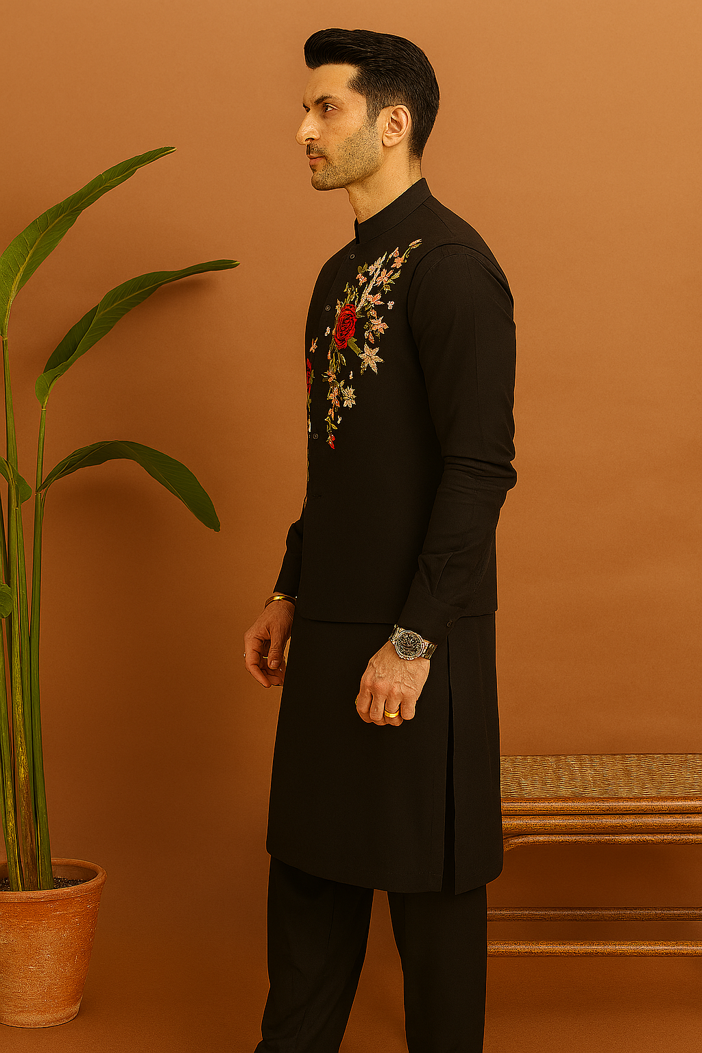 Festive groom waistcoat set with kurta & pajama – KPH Outfits