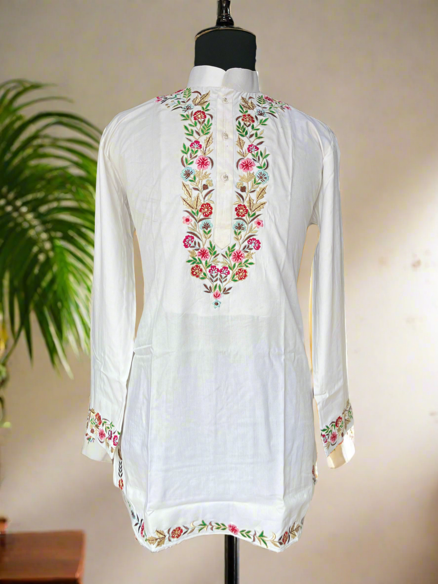 new Style White Kurta  Set