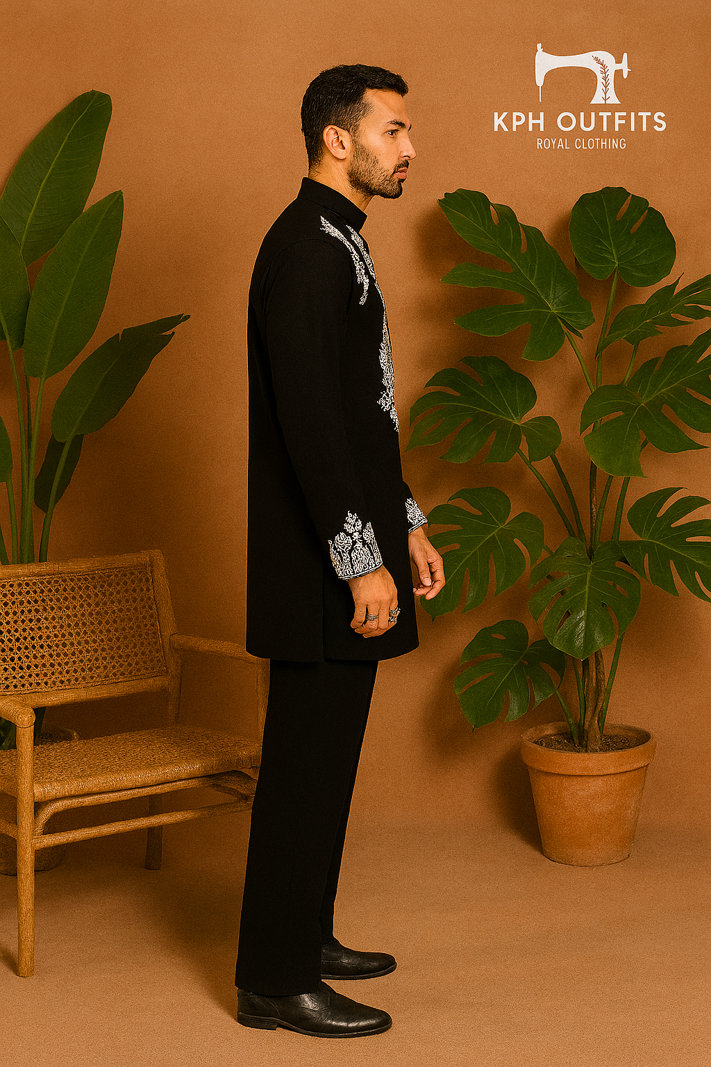 Men's Exclusive Real Mirror Embellished Kurta Set