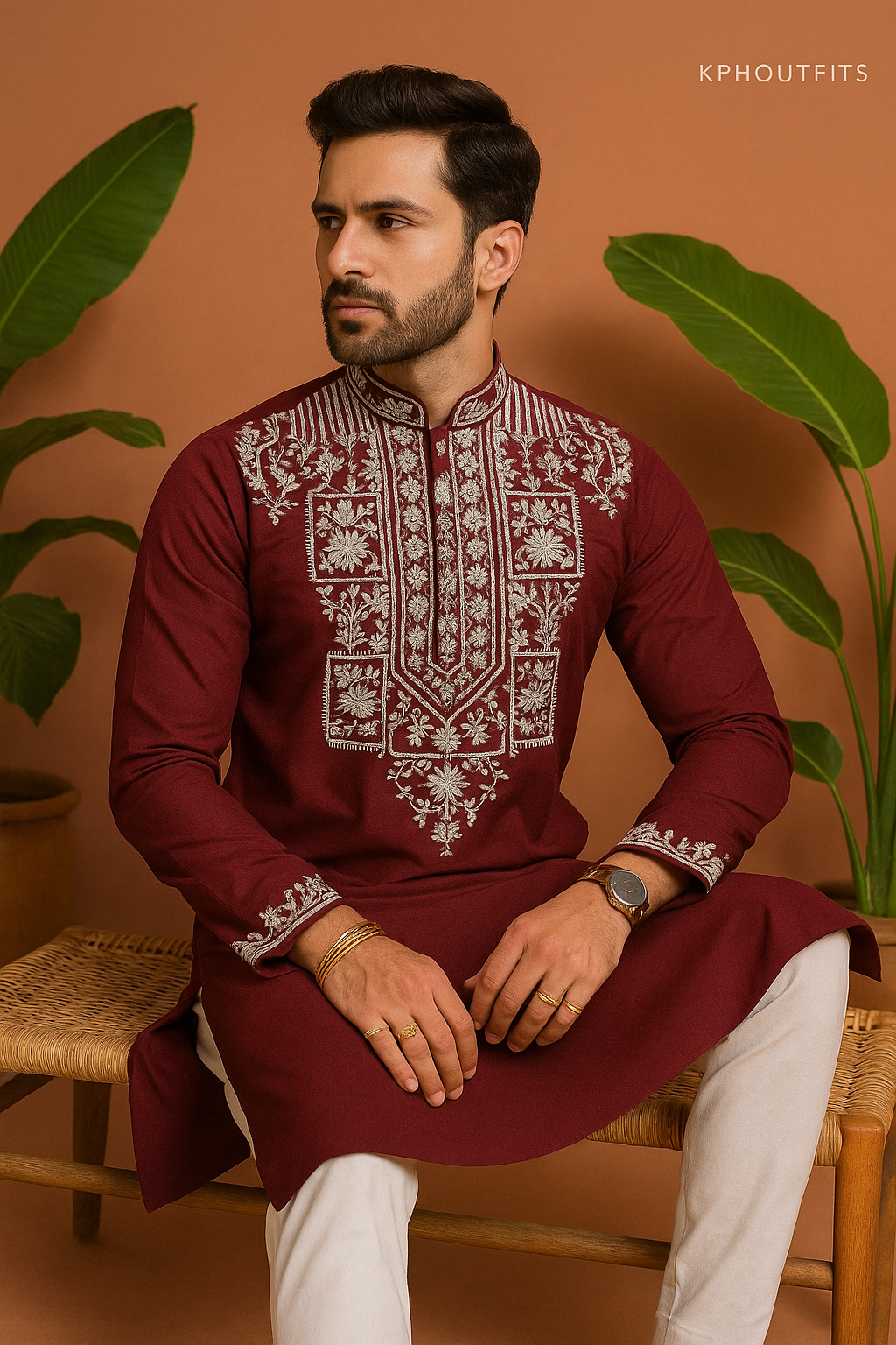 Bismil Inspired Maroon Stylish Embellished Kurta Set - KPH Outfits