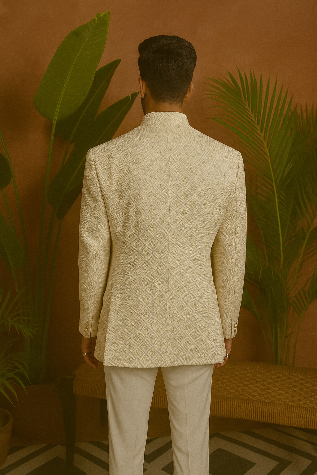Elegant ivory Jodhpuri look for grooms – KPH Outfits