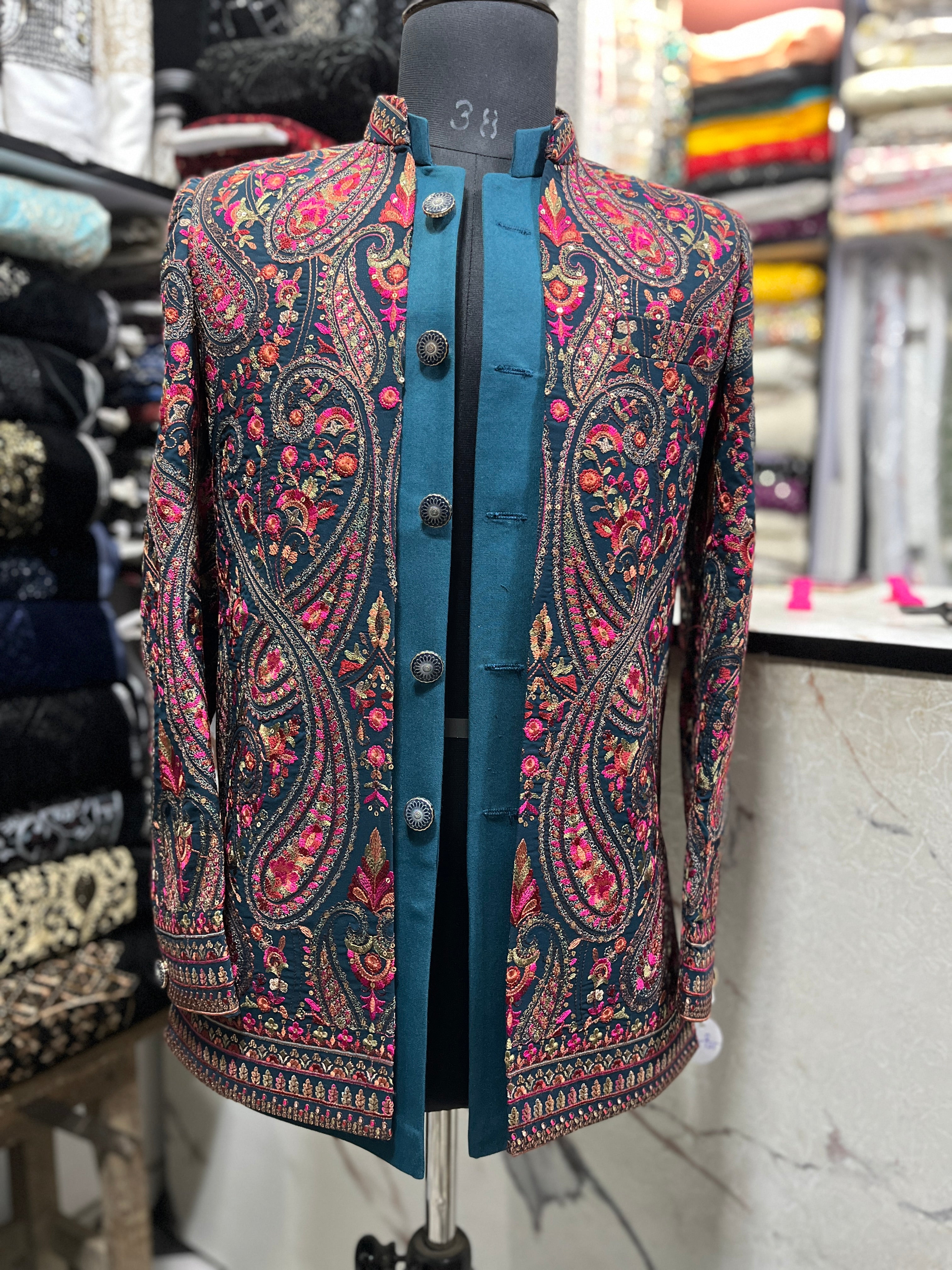 Men's Turkish Kalamkari Embroidery Jodhpuri Set