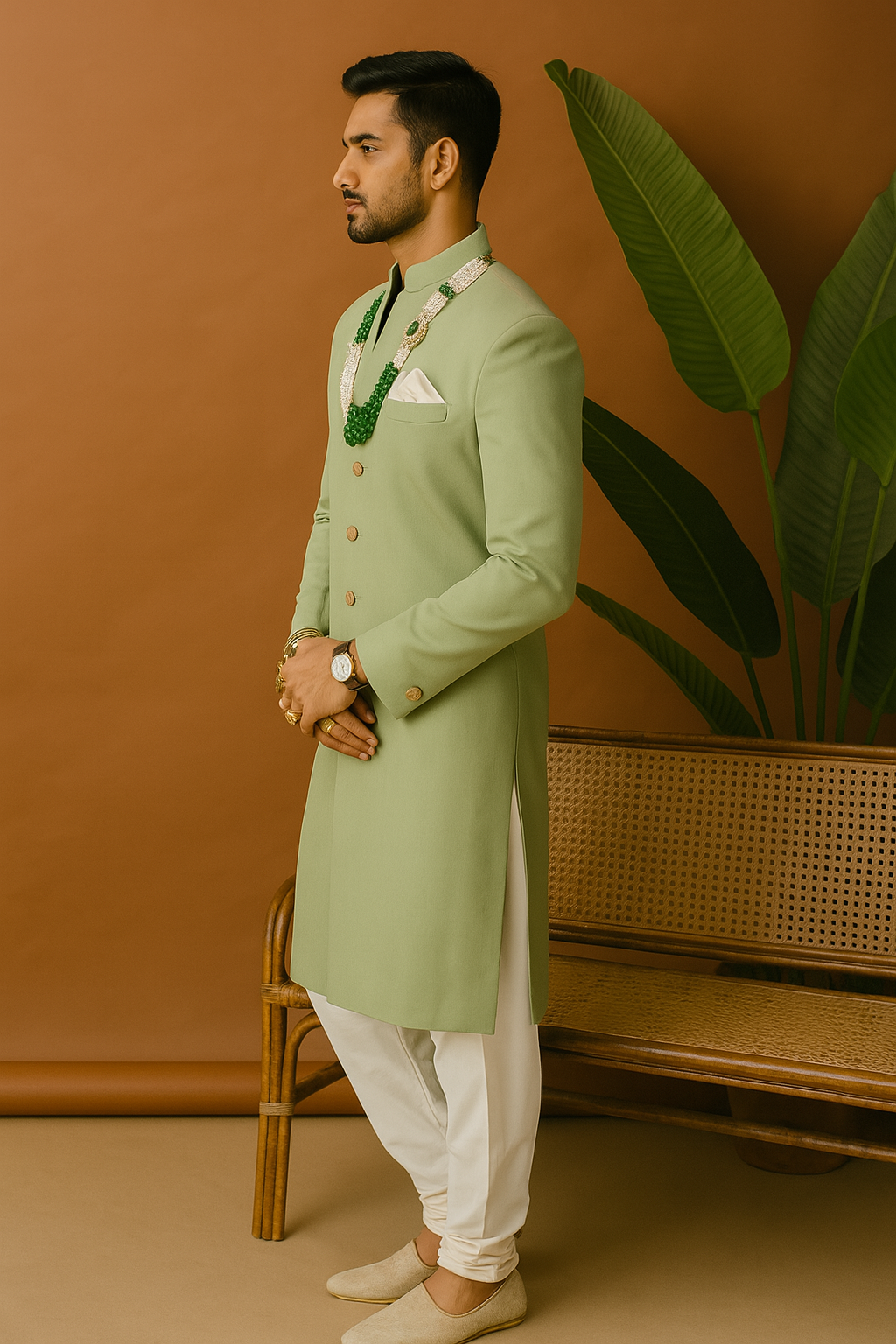 Bollywood-inspired sherwani set for men in velvet – KPH Outfits