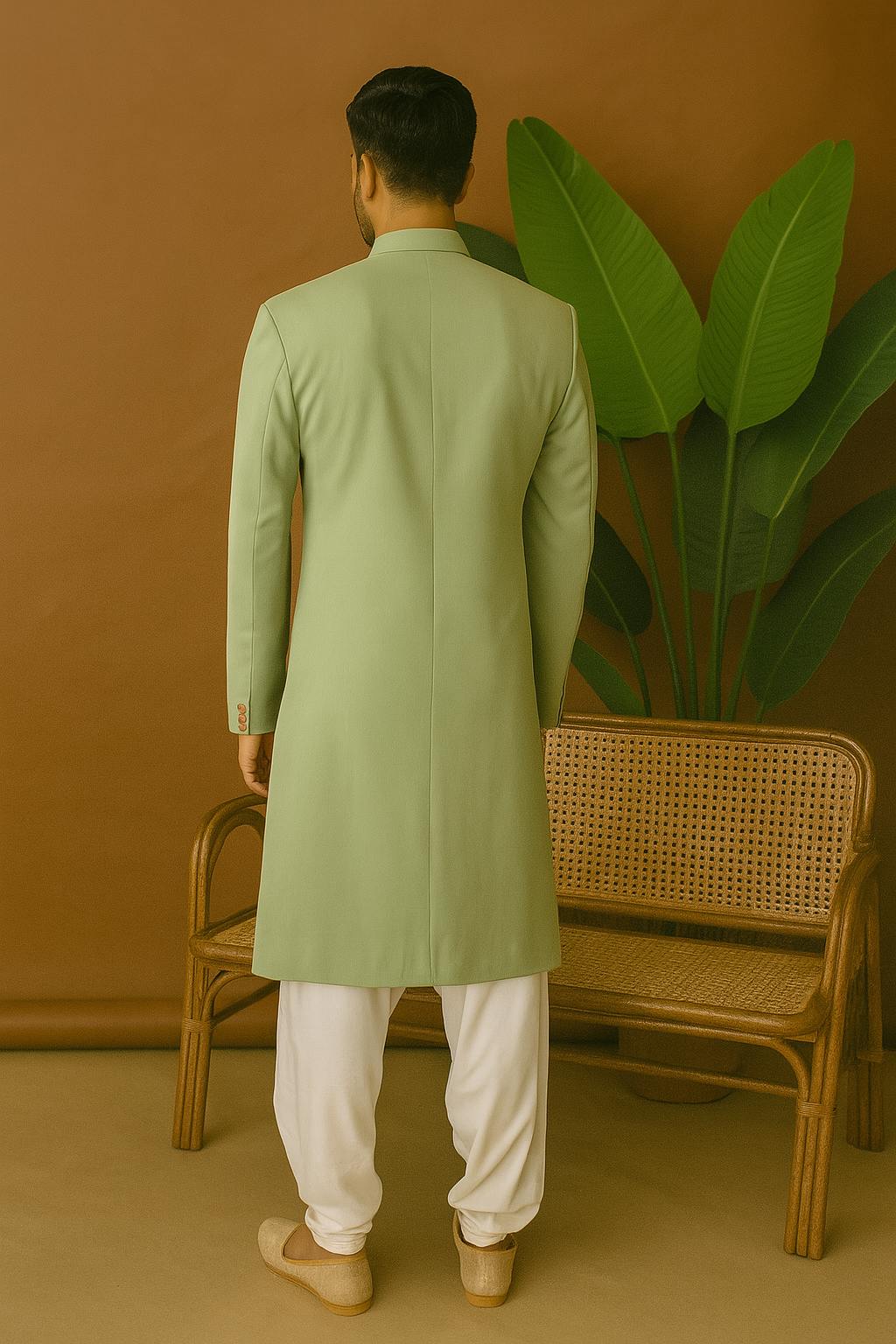 Made-to-order SRK style sherwani with matching trousers – KPH Outfits