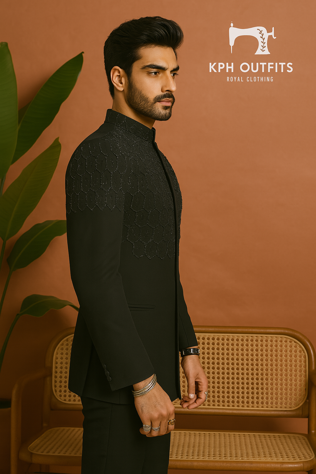 Men's Exclusive Handcrafted Embellished Jodhpuri Set – Luxury Wedding Wear by KPH Outfits