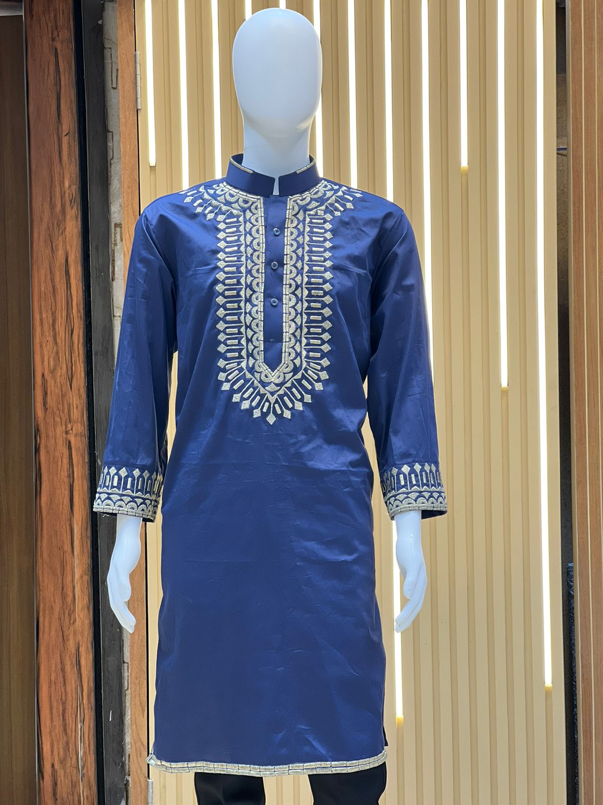 Men's Blue Exclusive Sangeet Special  Designer Kurta Set