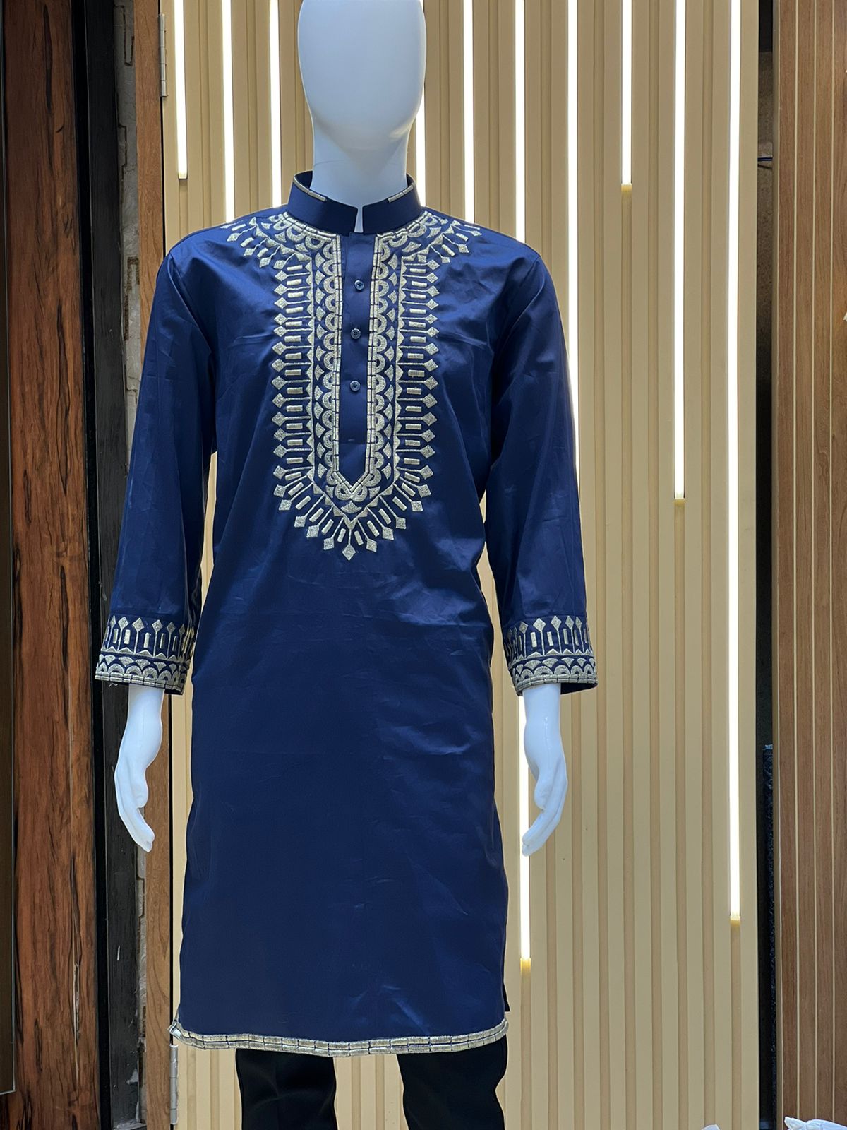 Men's Blue Exclusive Sangeet Special  Designer Kurta Set