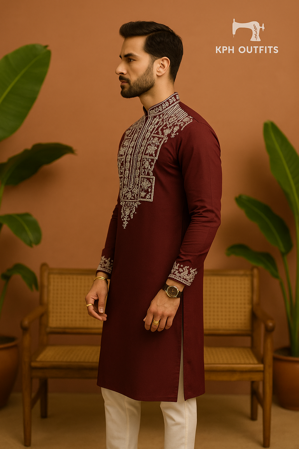 Bismil Inspired Maroon Stylish Embellished Kurta Set - KPH Outfits