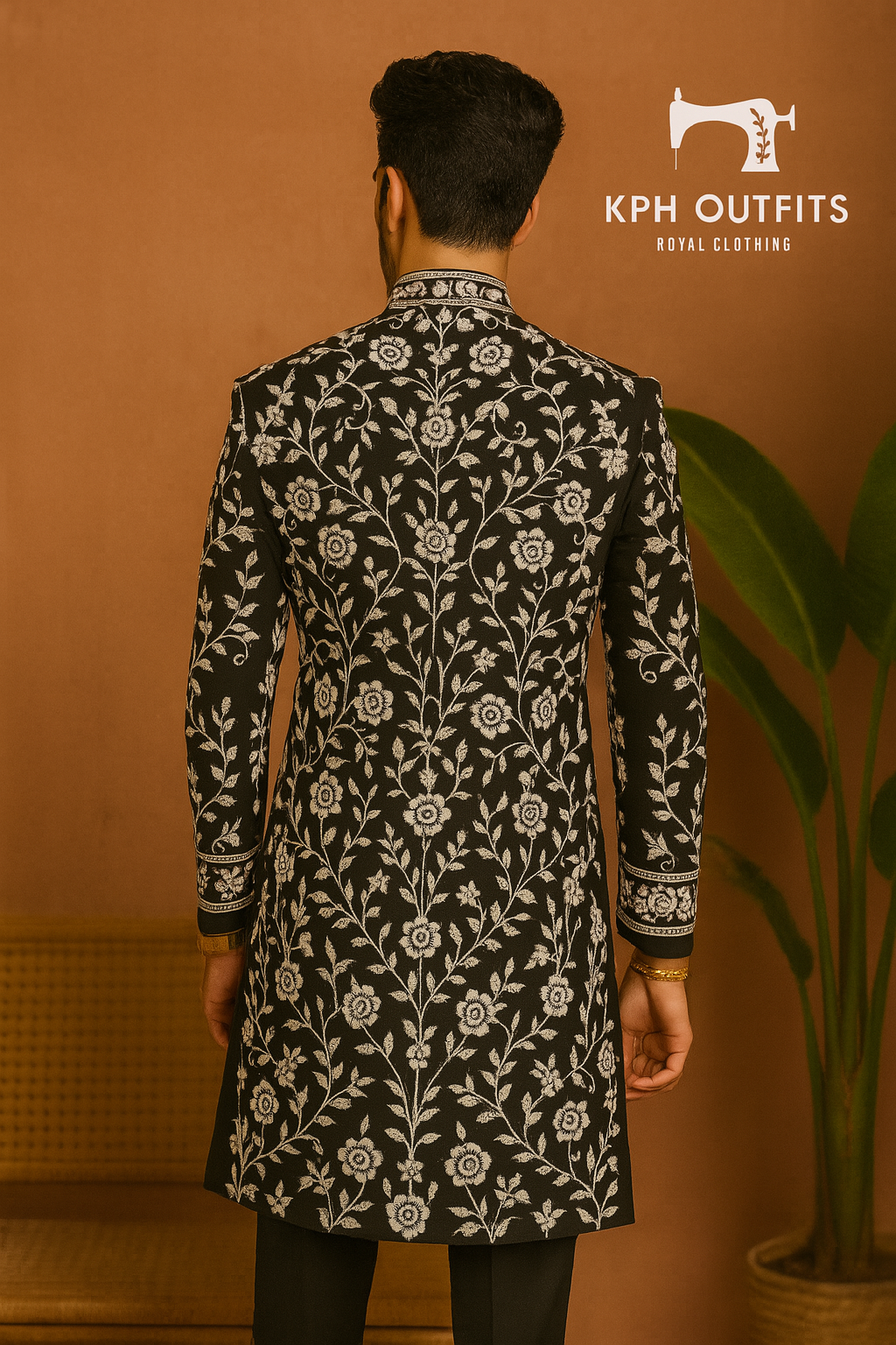 Kartik Aryan Inspired Stylish Black Open Indo-Western Set - Modern Elegance by KPH Outfits