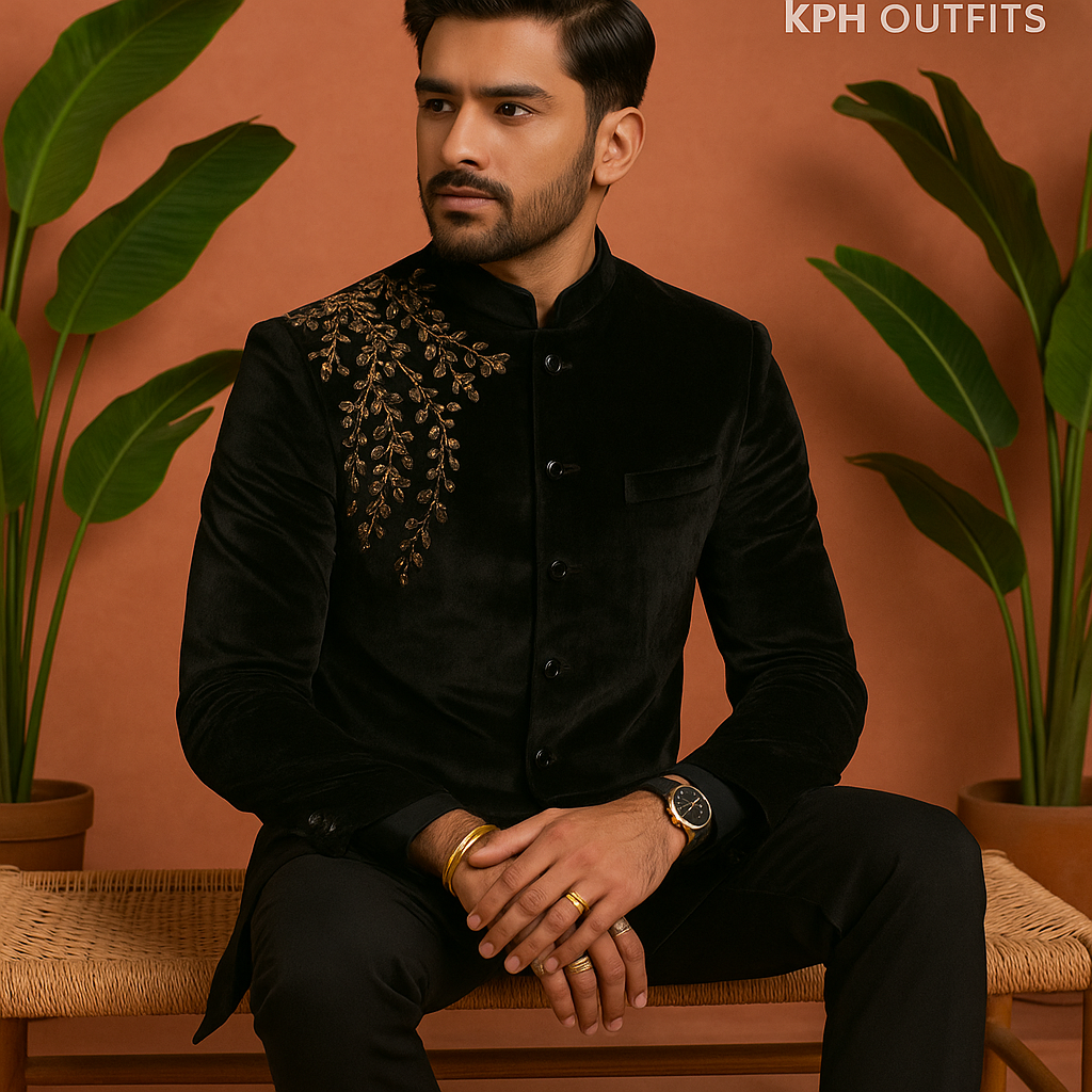 Men's Exclusive Handcrafted Embellished Waistcoat - Timeless Elegance by KPH Outfits