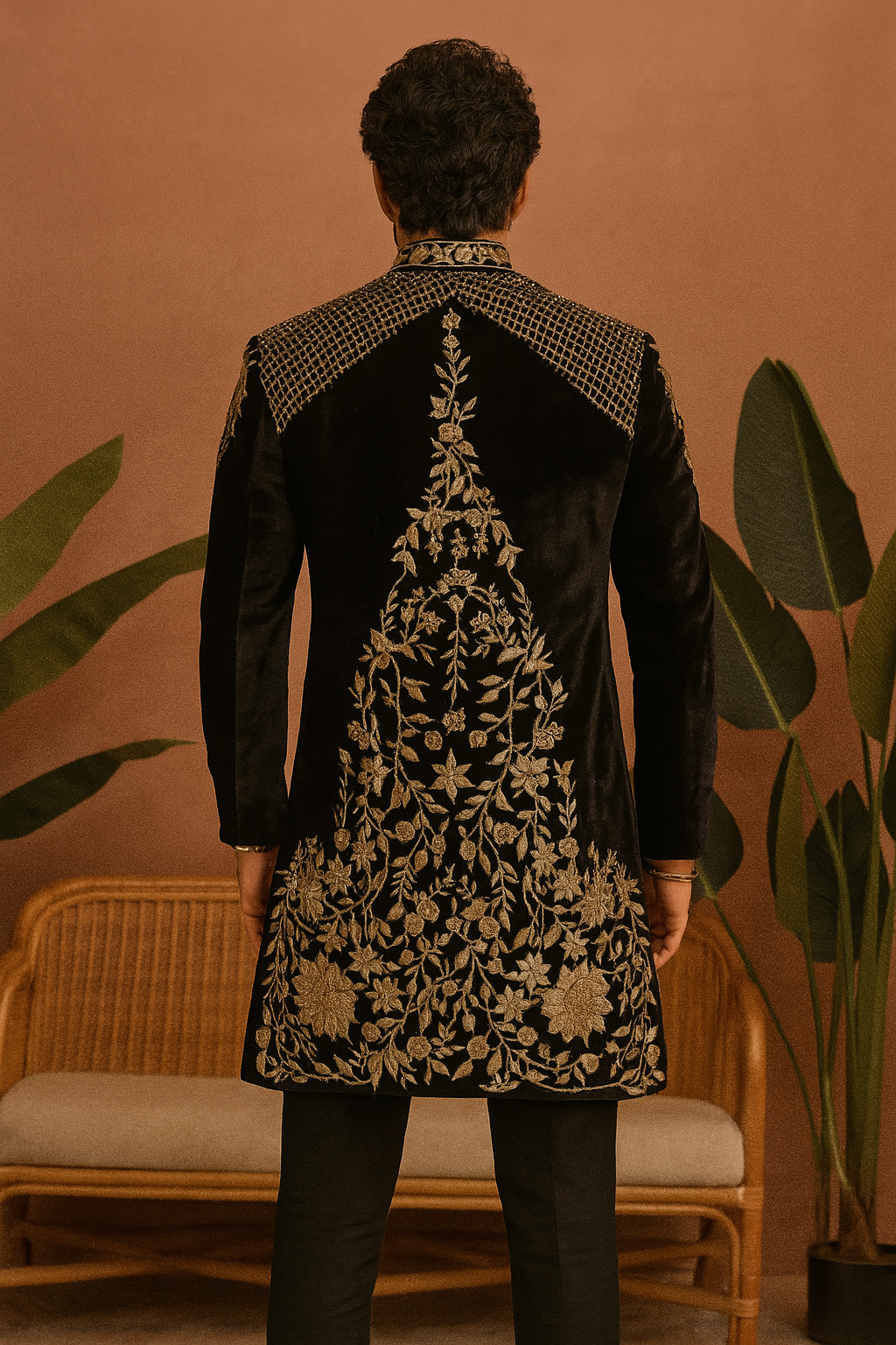 Bollywood Actor Inspired Zardosi Embellished Indo-western Set