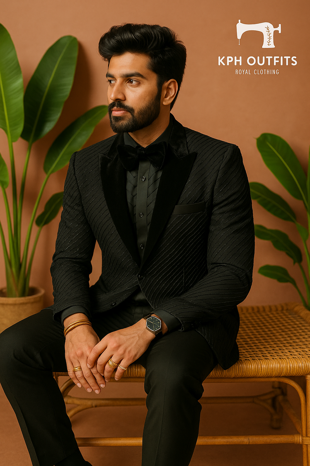 Siddharth Malhotra Inspired Reception Style Tuxedo Suit – Luxury Designer Wear by KPH Outfits