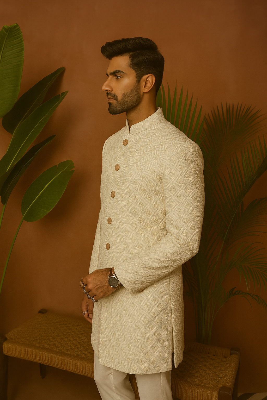 Groom-focused Indo-Western outfit with tailored fit – KPH Outfits