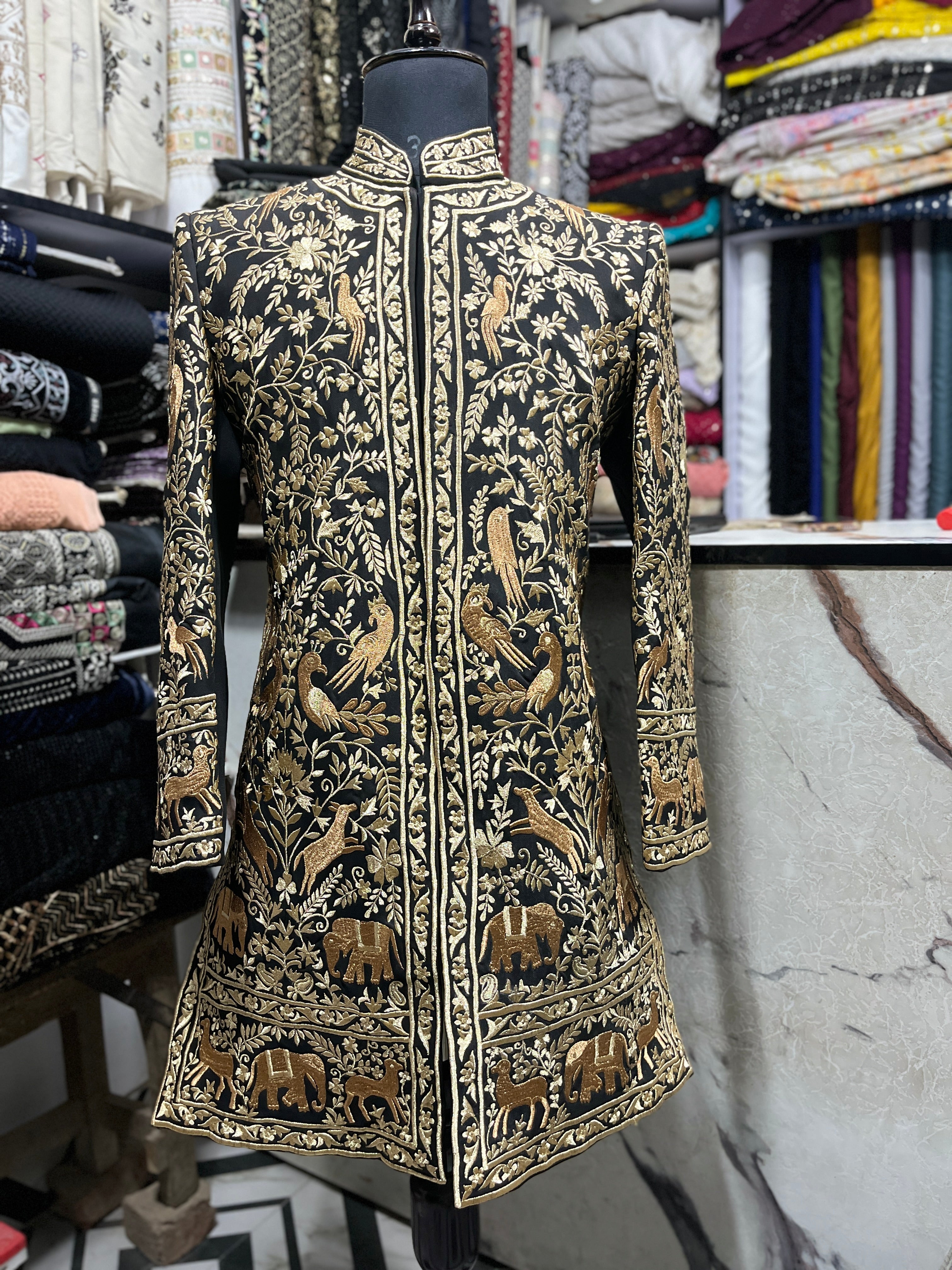 Ranveer Singh Inspired Stylish Golden Work Sherwani Set