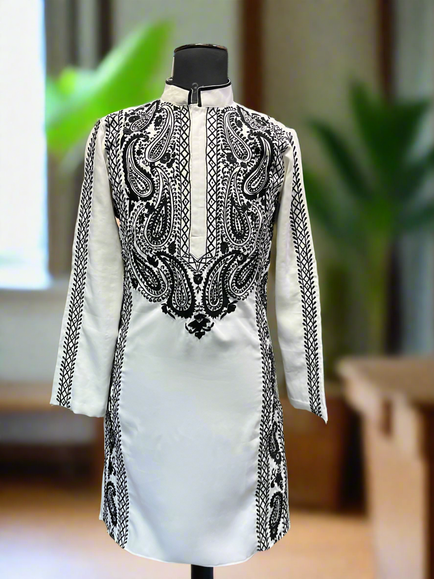 Elegant White Ethnic Wear for Men with Luxury Embellishments