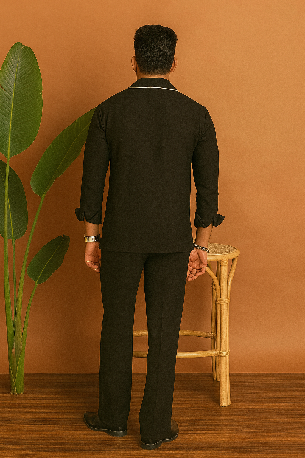 Made-to-order black designer shirt and pants – KPH Outfits