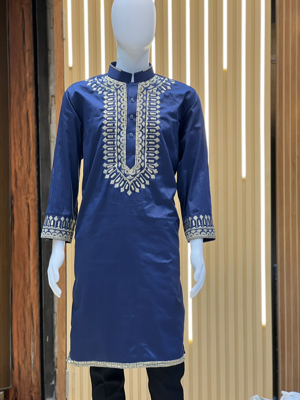 Men's Blue Exclusive Sangeet Special  Designer Kurta Set