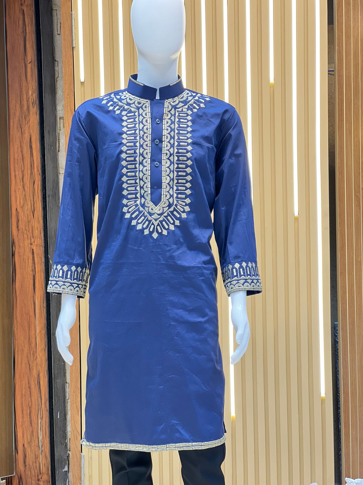 Men's Blue Exclusive Sangeet Special  Designer Kurta Set