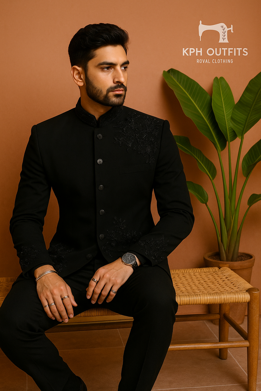 Men's Exclusive Handcrafted Embellished Jodhpuri Set – Luxury Wedding Wear by KPH Outfits