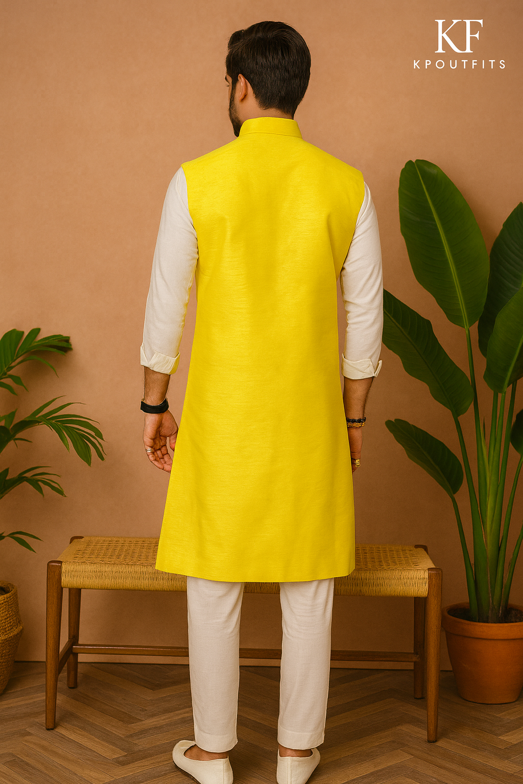 Haldi Special Handcrafted Zardozi Work Long Jacket - KPH Outfits
