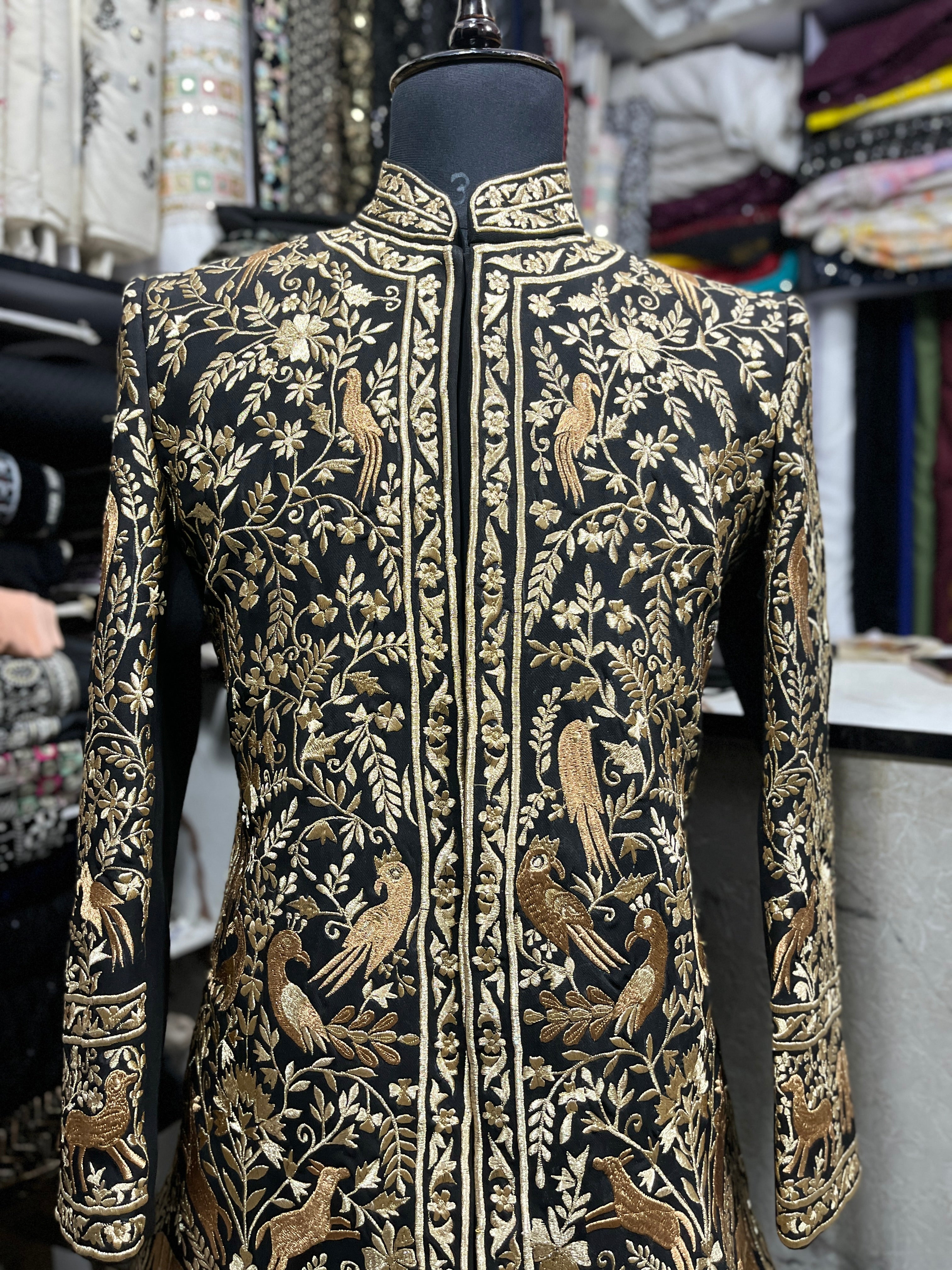 Ranveer Singh Inspired Stylish Golden Work Sherwani Set