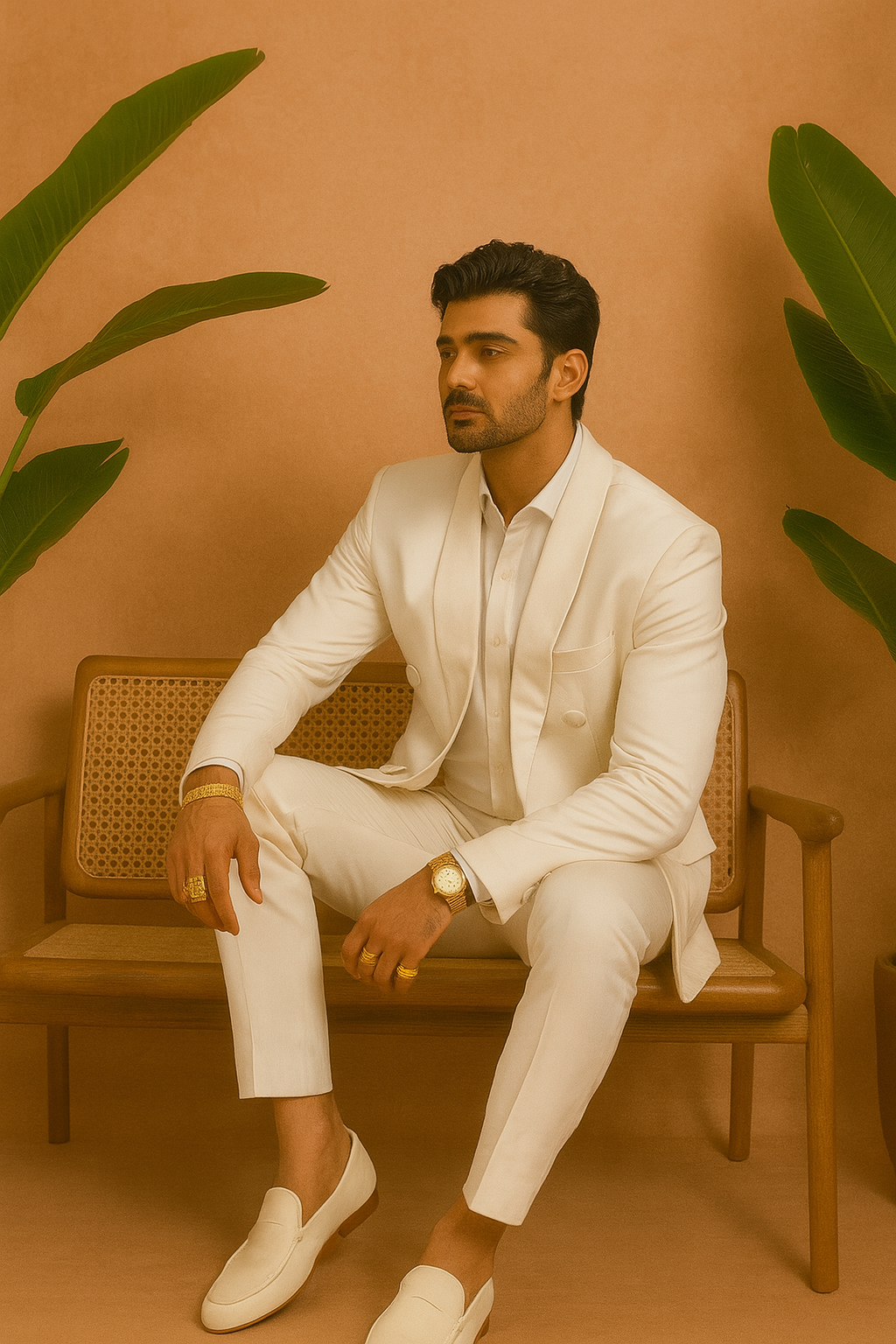 Groom luxury white velvet tuxedo – KPH Outfits