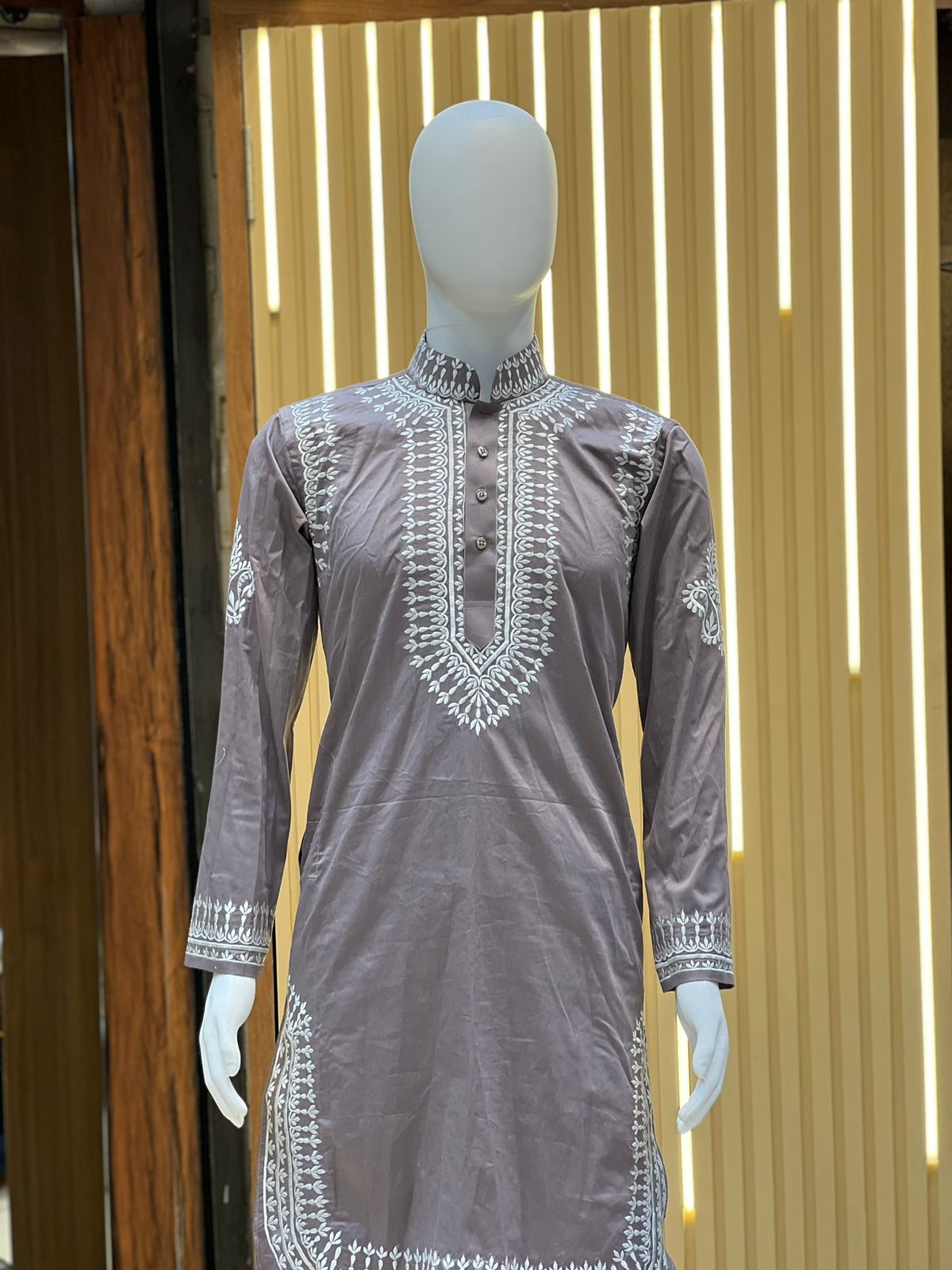 Men's Exclusive Most Demanding Thread Embroidery Kurta Set