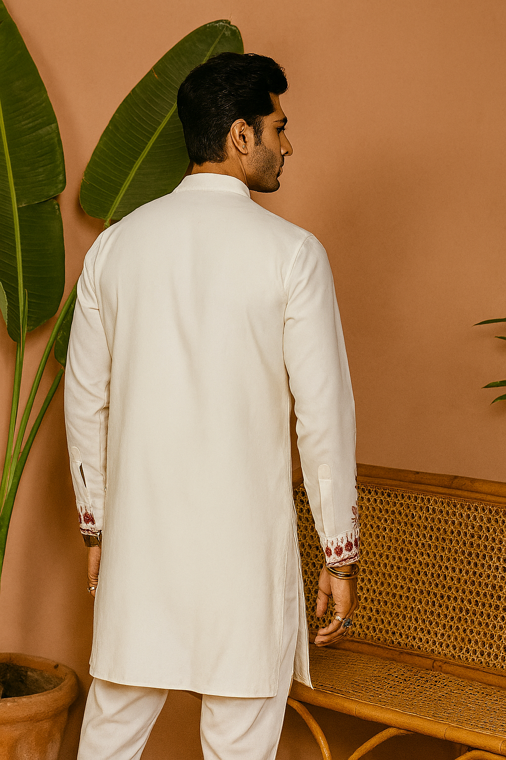 Tailored kurta outfit with vibrant thread details – KPH Outfits