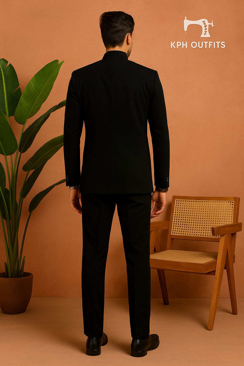 ailored black Jodhpuri outfit with premium fabric and detailing – KPH Outfits
