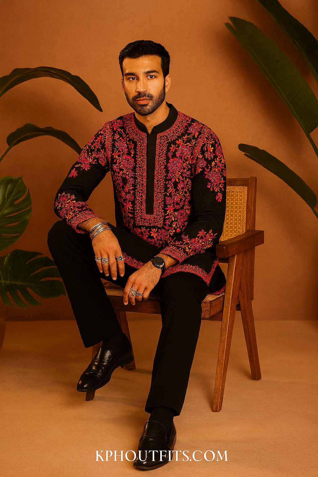 Men's Exclusive Floral Embellished Designer Kurta set