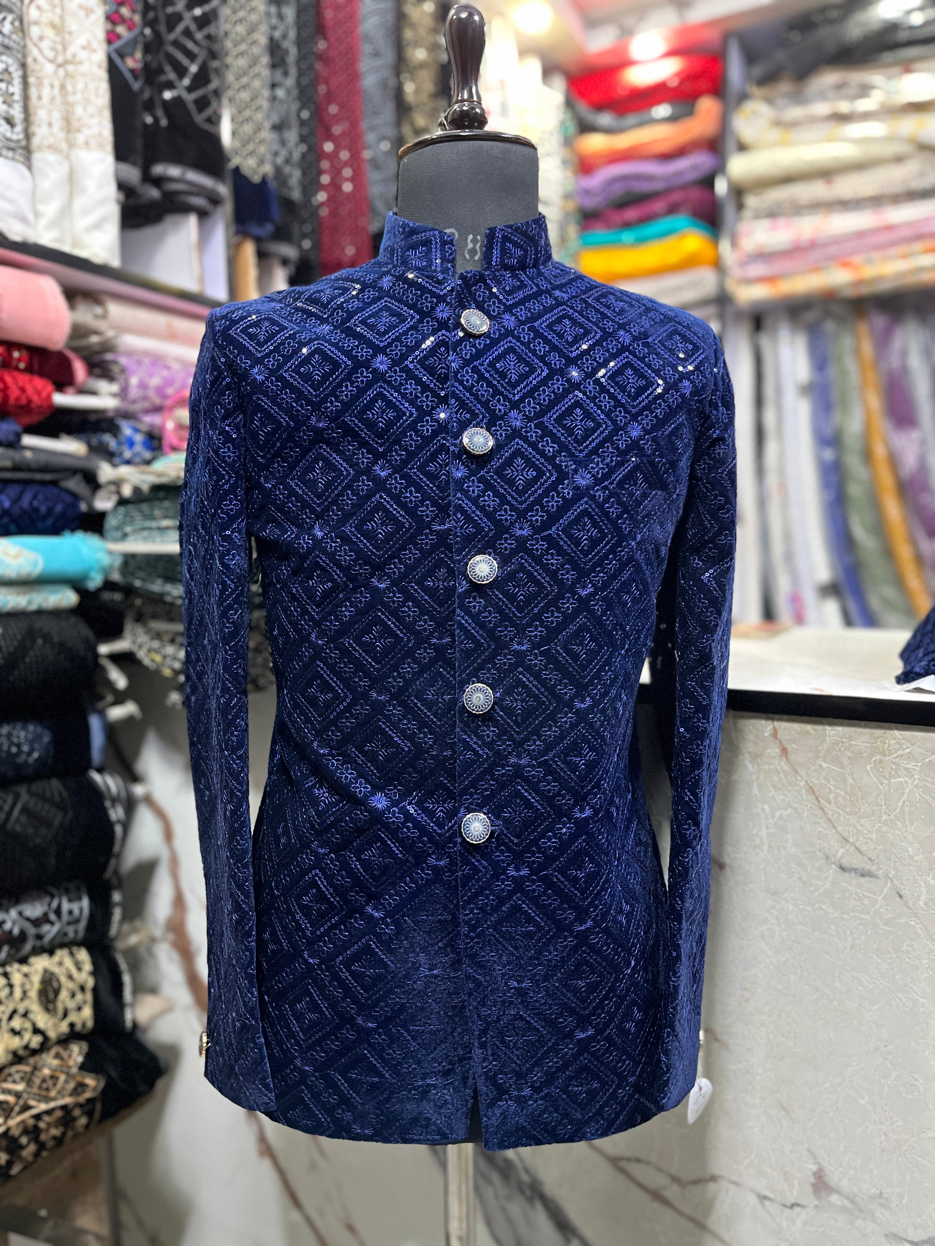 Men's Blue Exclusive Sangeet Special Jodhpuri set