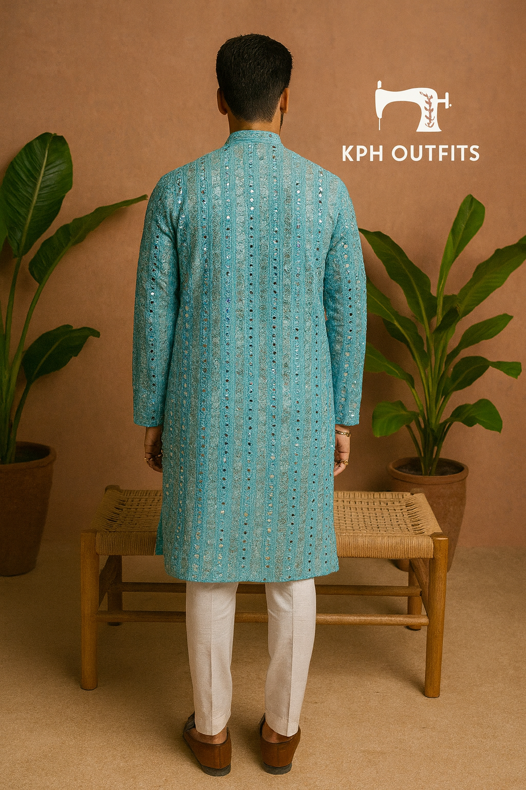 Men's Exclusive Designer Dyeable Mirror Kurta Set - KPH Outfits