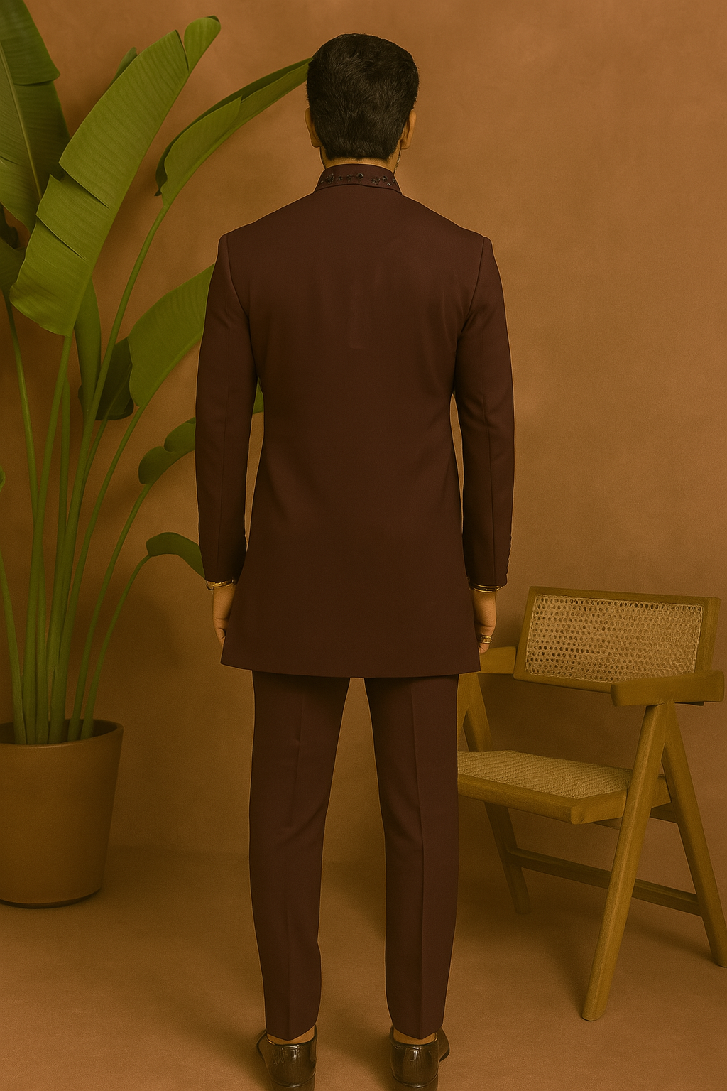 Regal maroon Indo-Western outfit perfect for weddings – KPH Outfits