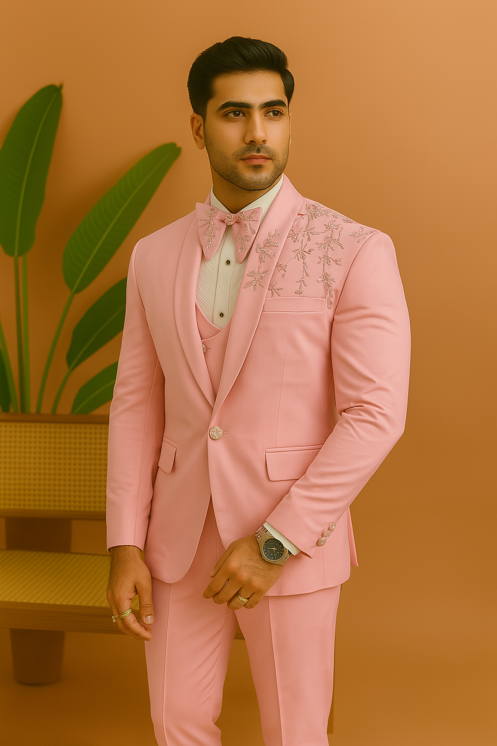 Men's Handcrafted Classic Designer Indo-Western Suit - KPH Outfits