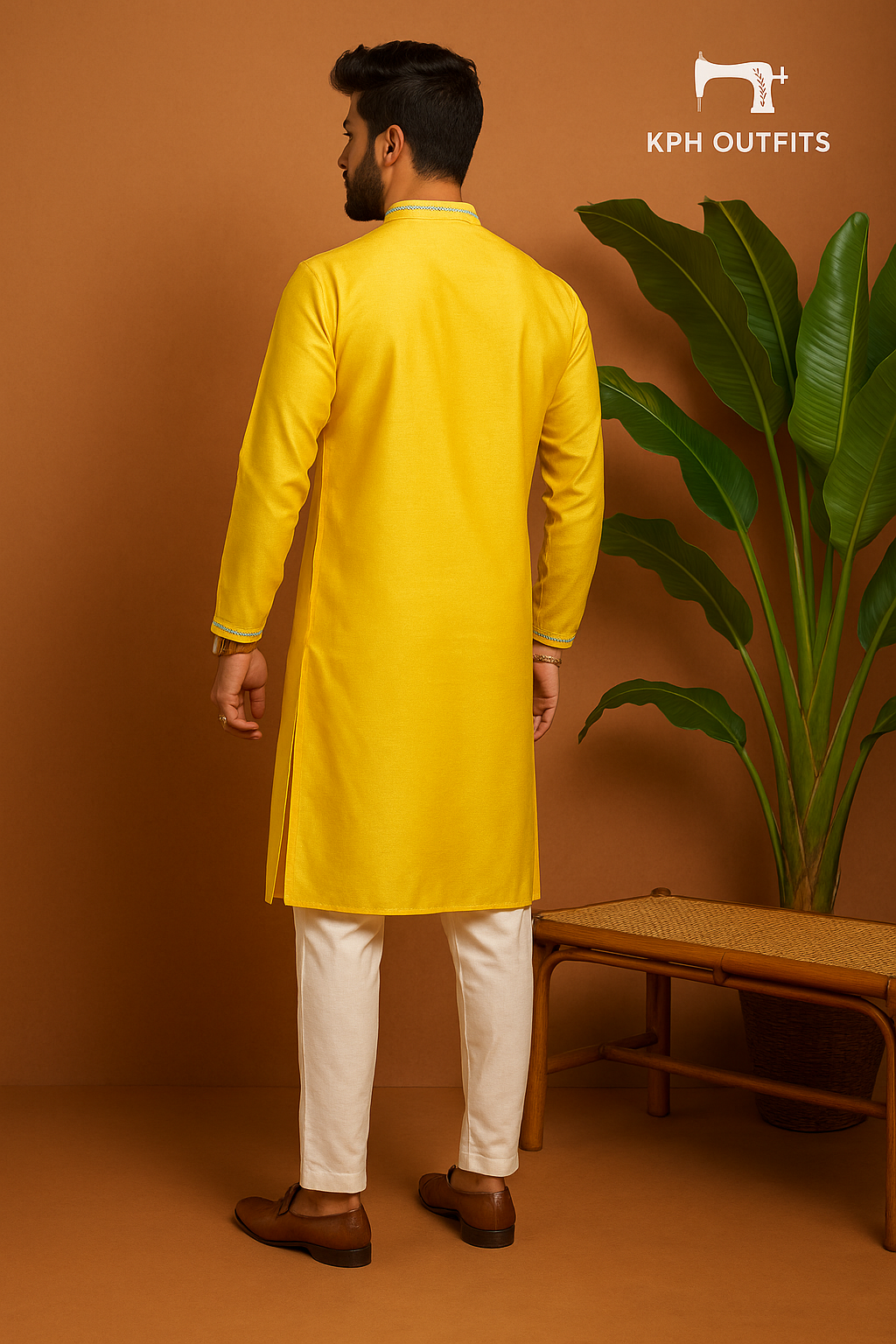Haldi Special Silk Neck Style Mirror Kurta Set - KPH Outfits