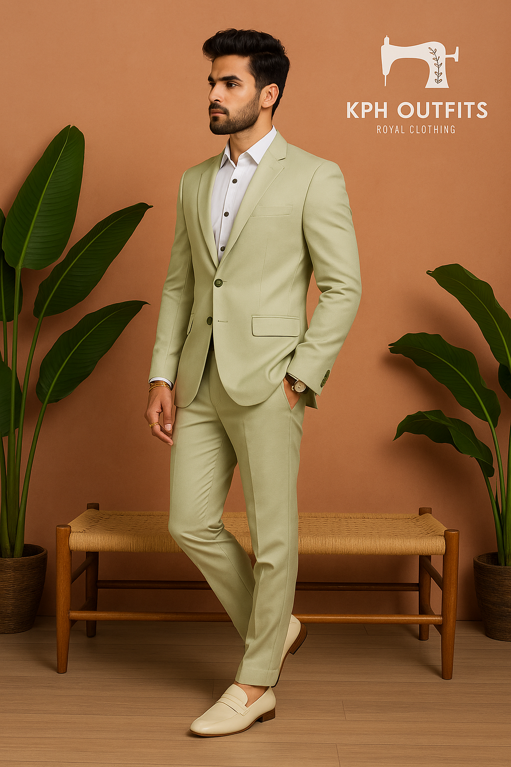 Men’s Pista 2-Piece Peak Lapel Tuxedo Suit – KPH Outfits