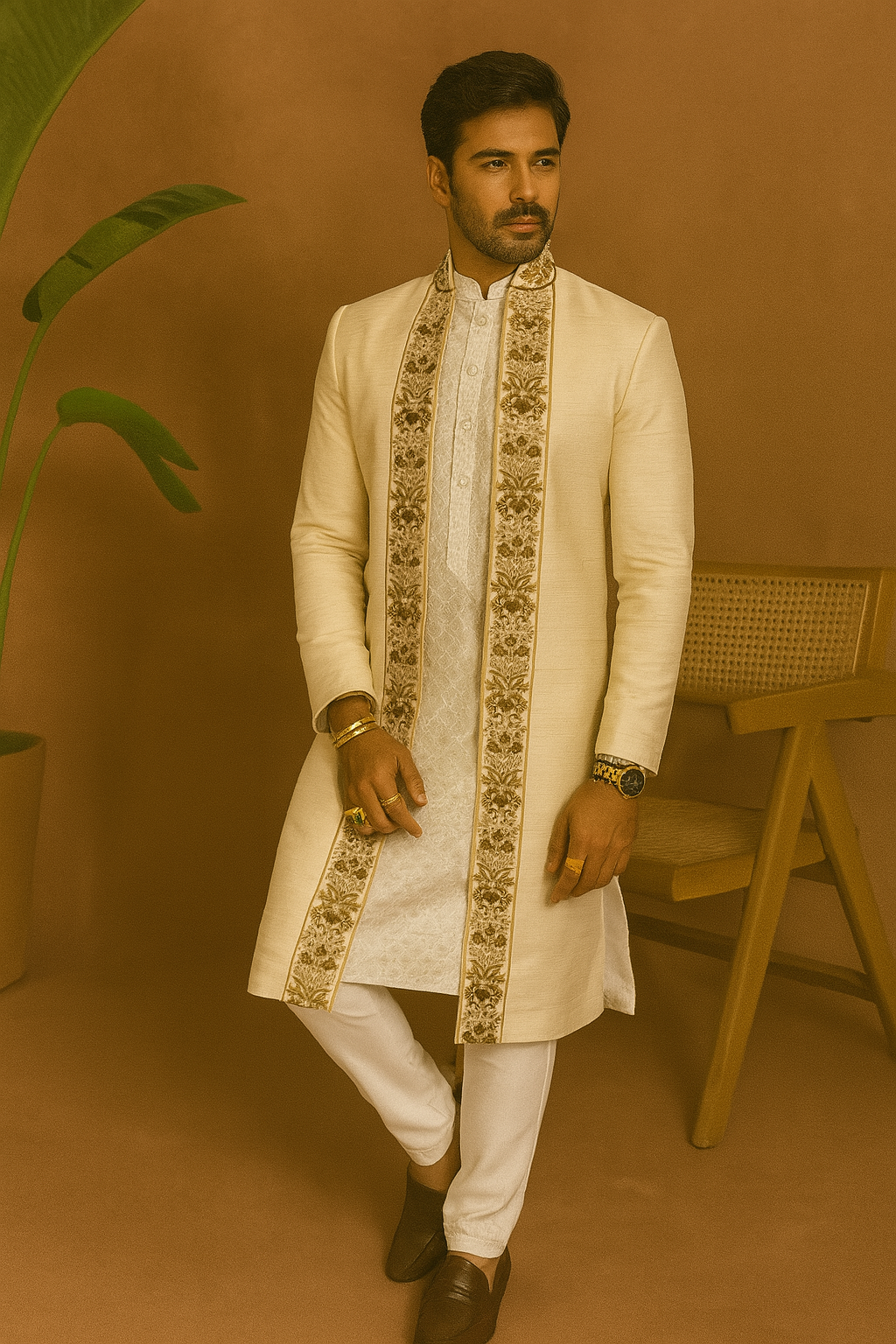 Handcrafted Zardosi embellished jacket and trousers – KPH Outfits