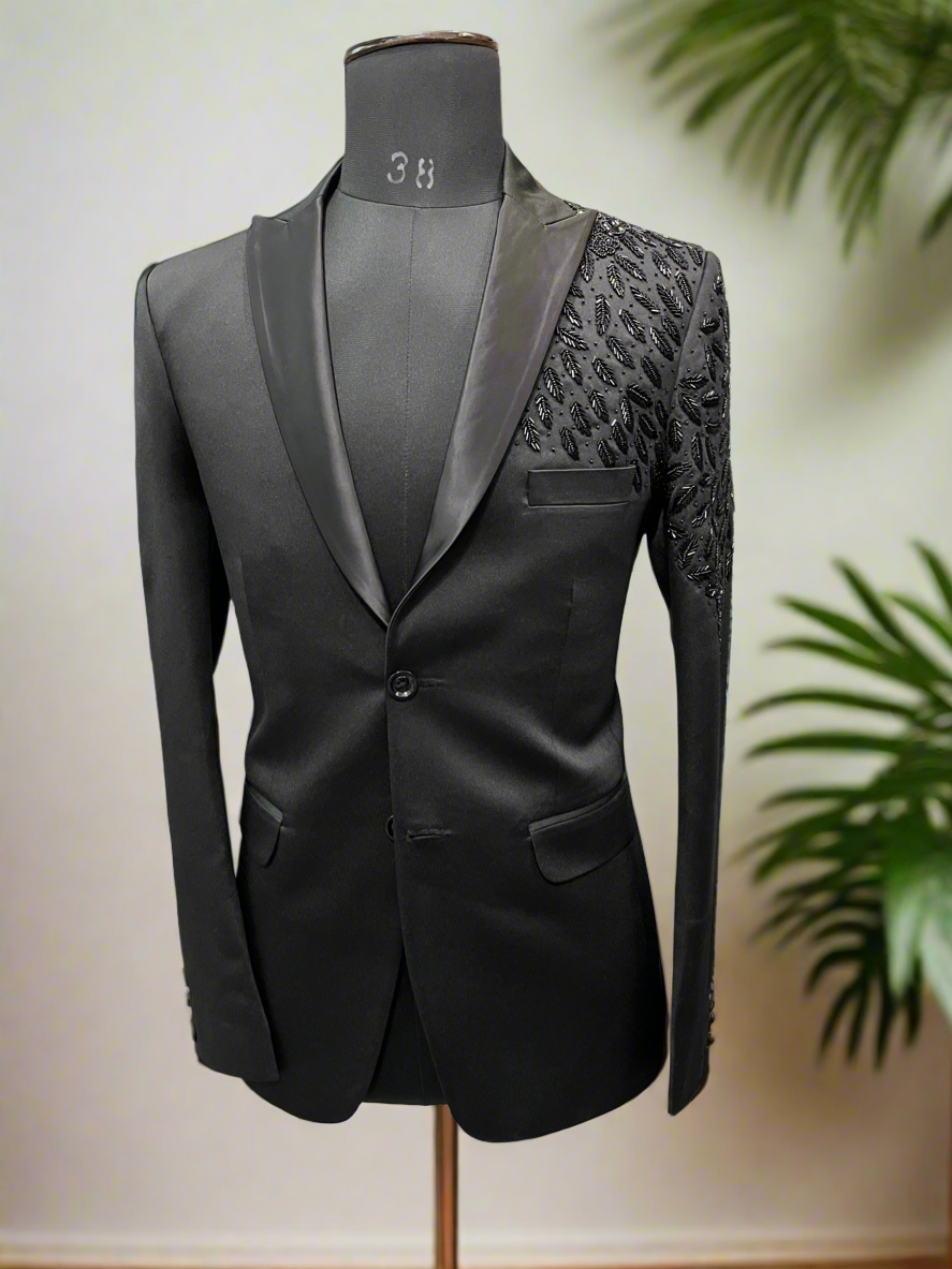 Men’s exclusive handcrafted embellished tuxedo suit