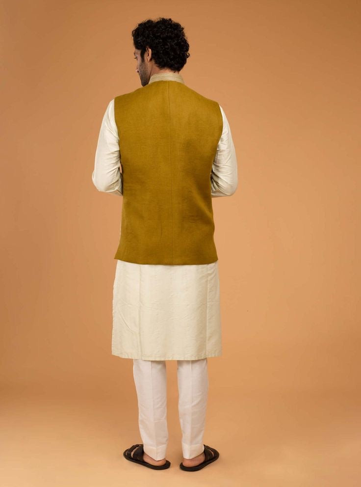 Men's Exclusive Thread Embroidery Nehru Jacket Set