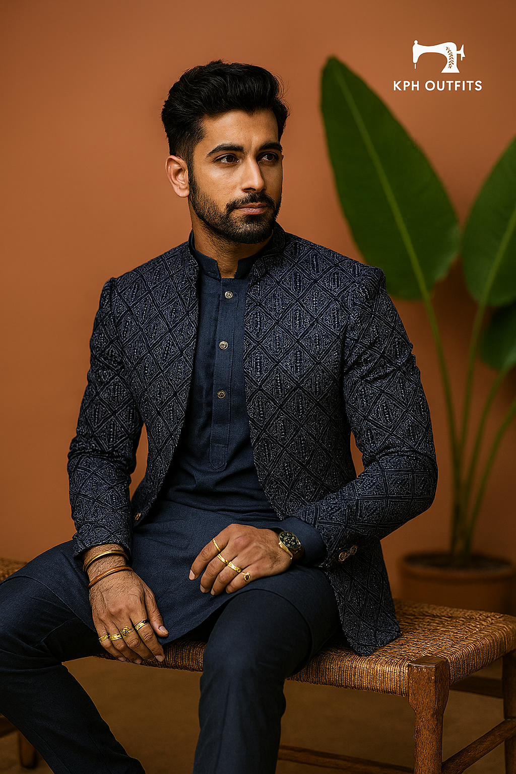 Sangeet Night Special Velvet Open Shrug Set – Elegance by KPH Outfits