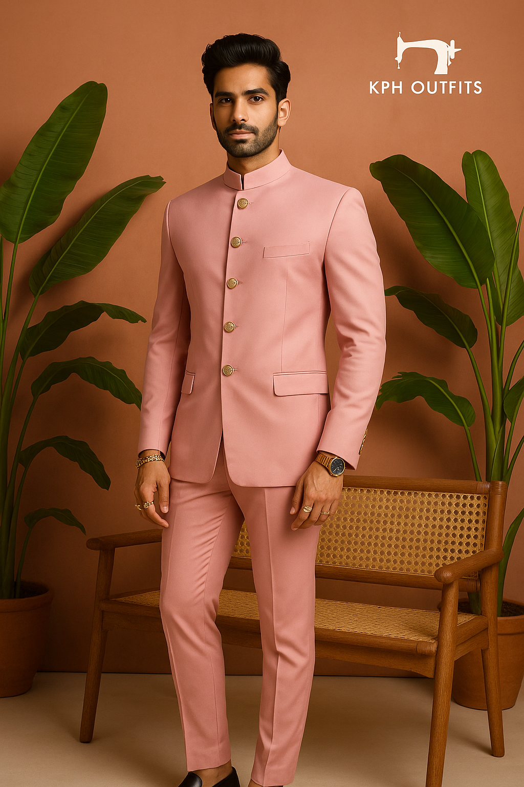 Men's Pink Royal and Classic Jodhpuri Set – Elegance Redefined by KPH Outfits