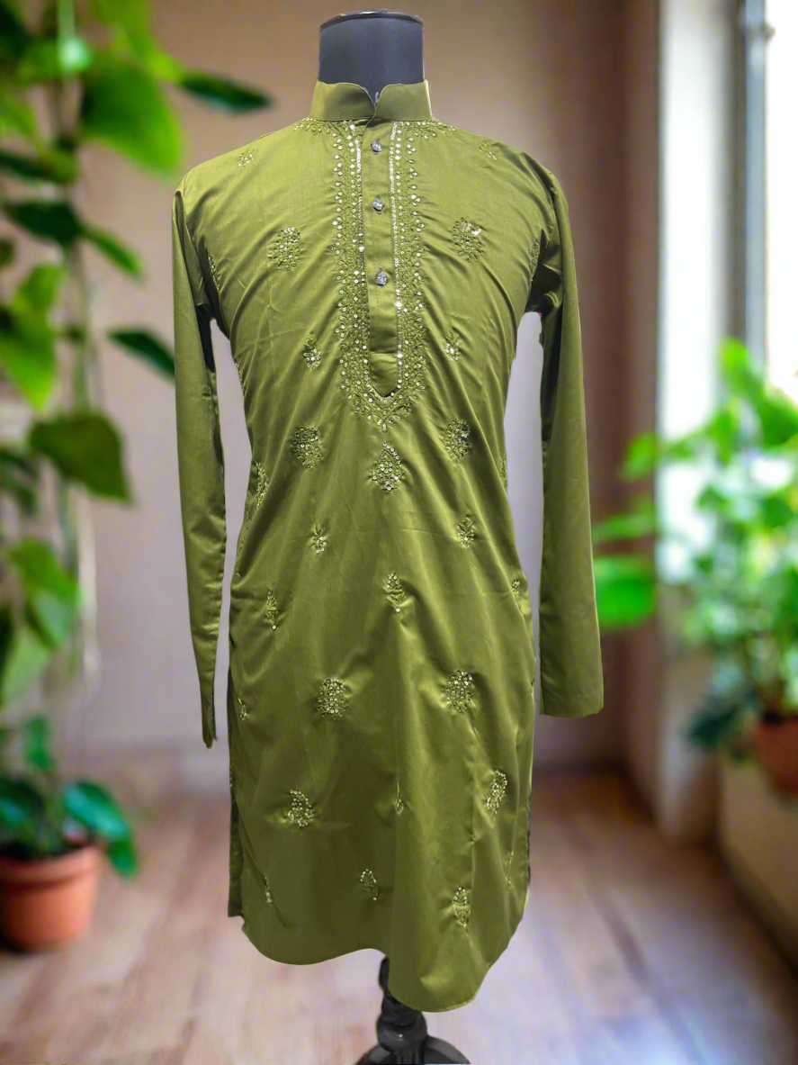 Men’s ethnic wear crafted from premium cotton silk.