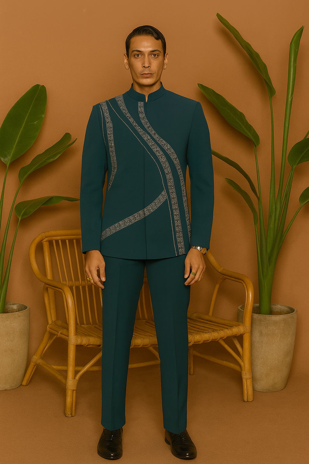 Turkish Handcrafted Embellished details work Jodhpuri Set